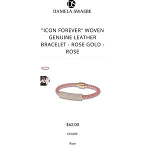 NEW Daniela Swaebe ICON WOVEN LEATHER BRACELET